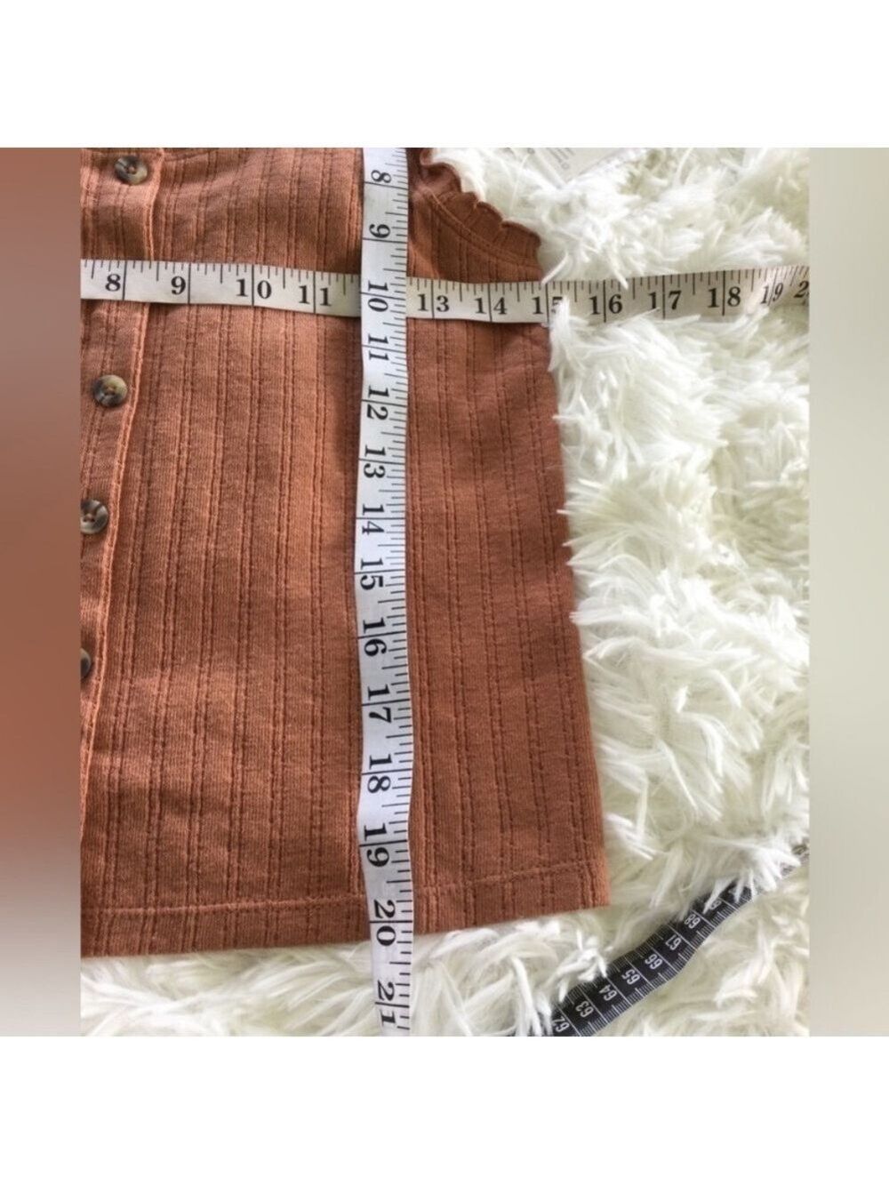 SO button down sleeveless tank Woman’s Junior’s size L cinnamon scoop neck - Picture 3 of 11
